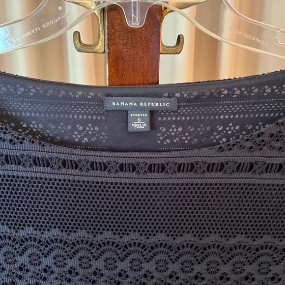 Banana Republic Black Stretch Lace Dress - Picture 3 of 7
